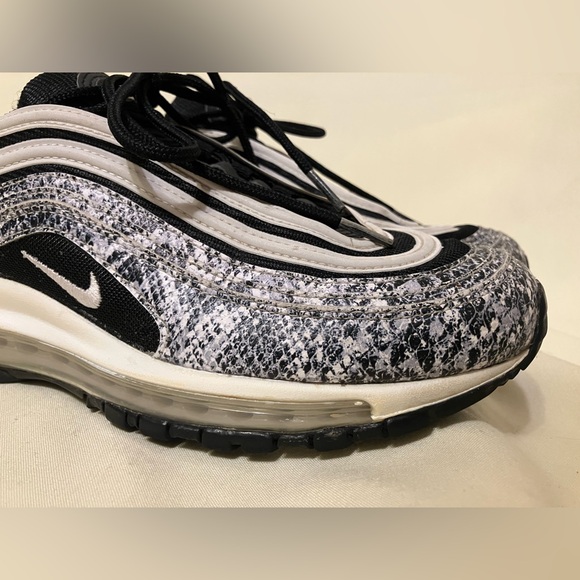 Nike Air Max 97 Cocoa Snake Women's Black/White Sneakers Shoes Size 10 - Picture 2 of 13